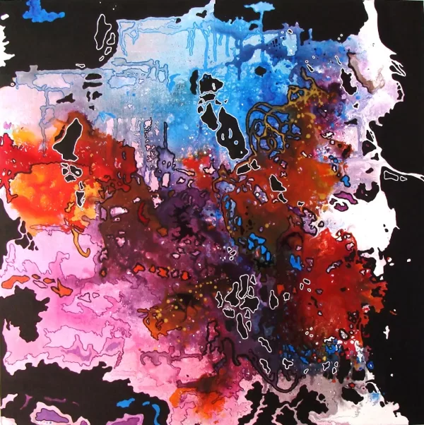 îlots [encre] . 80x80cm