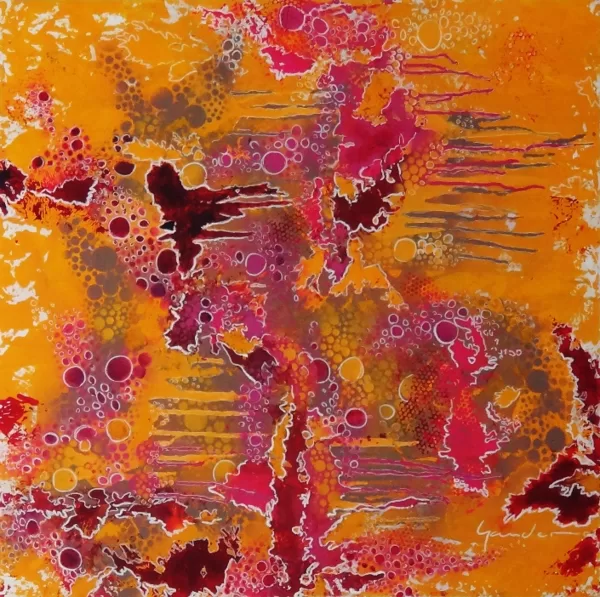 passion framboise . 80x80cm