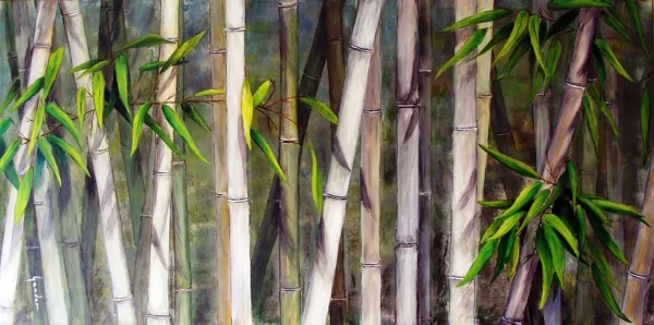 bambous . 50x100cm