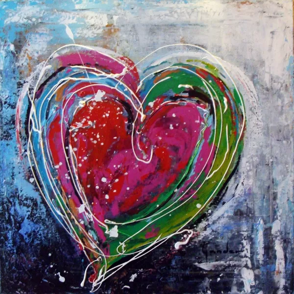 mon coeur . 40x40cm